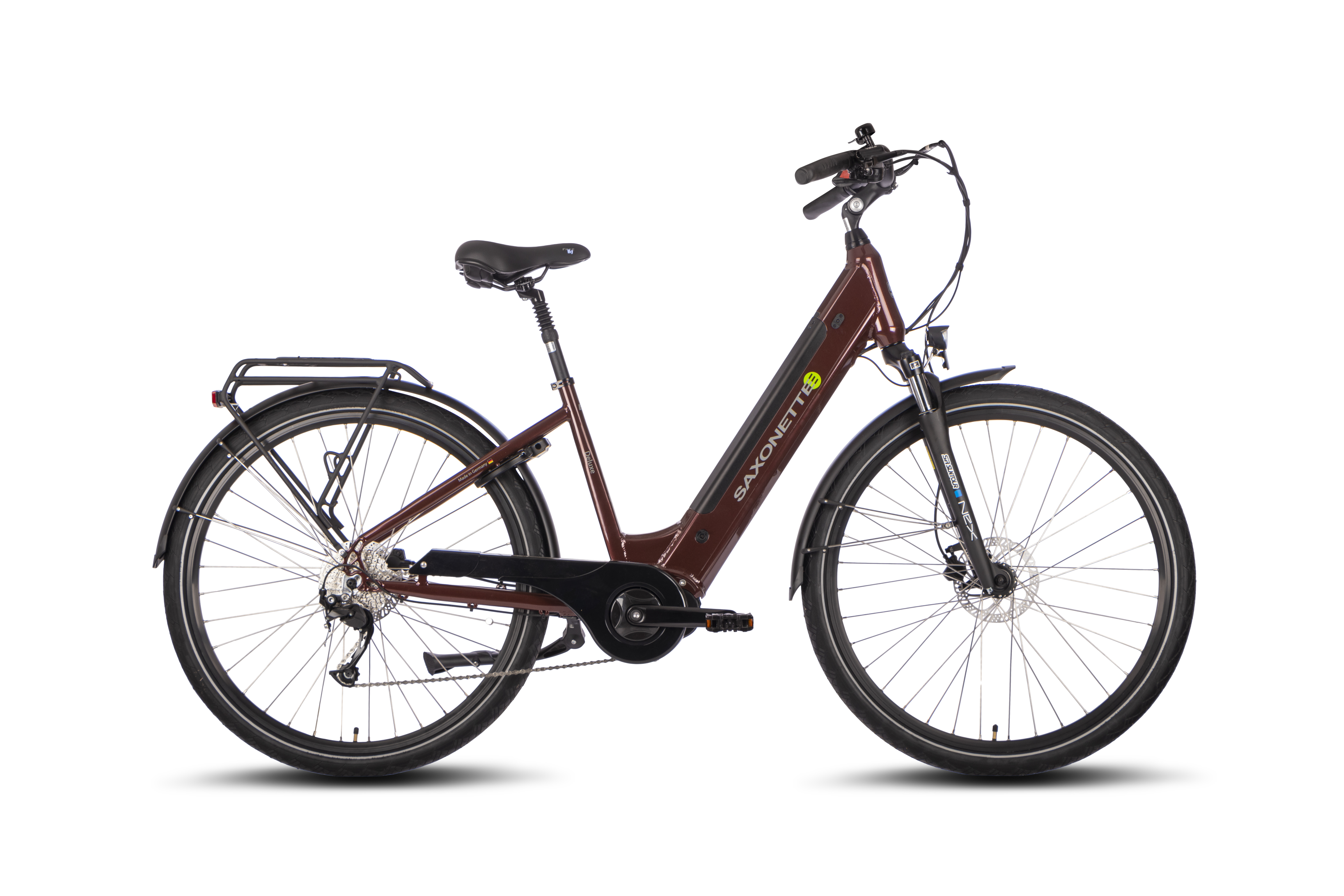 SAXONETTE Deluxe Sport (Wave) U28x45 9GKetteFL FG 11,6Ah MM bordeaux glänzend 