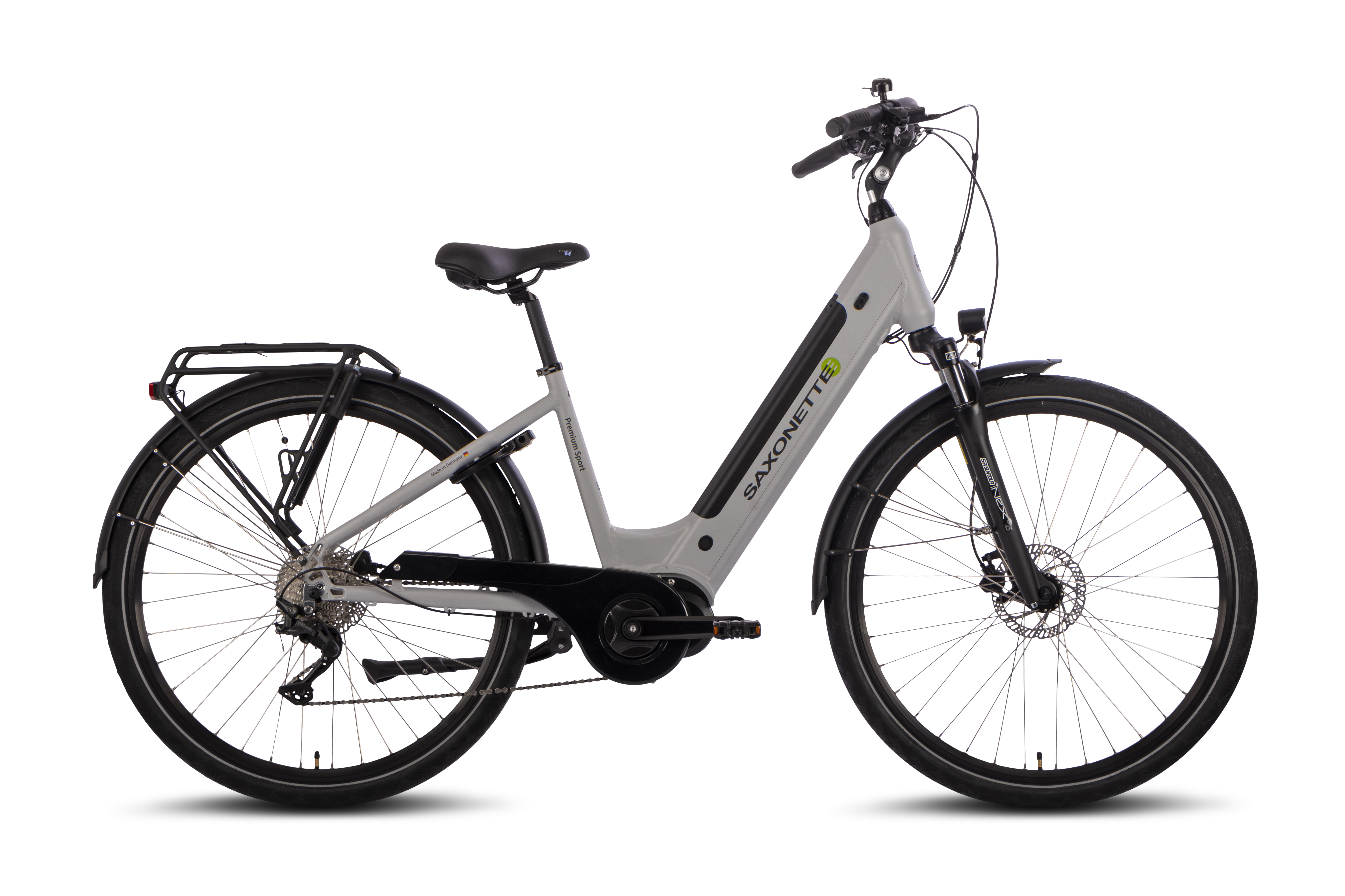 SAXONETTE Premium Sport (Wave) U28x45 10GKetteFL FG 14,5Ah MM silber matt 